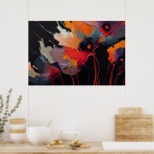 庭園のエッセンスI – 夜の表情 ポスター (キッチン)