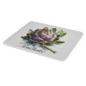 庭園のハート：水の色のアーティチョーク カッティングボード (角)