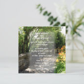 庭園のベンチへの招待 招待状 (スタンド正面)