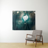 庭園の夜のランタン　素朴な写真の背景 タペストリー (インサイチュ(横))