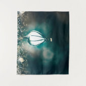 庭園の夜のランタン　素朴な写真の背景 タペストリー (正面)