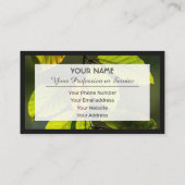 庭園の専門家や自然デザイナーのビジネス向け 名刺 (裏面)