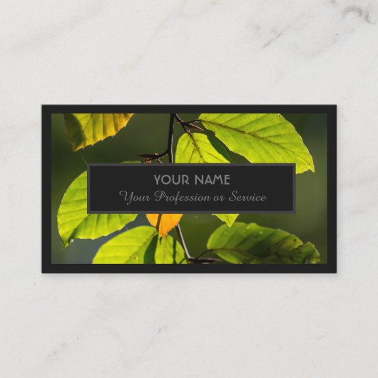 庭園の専門家や自然デザイナーのビジネス向け 名刺 (正面)