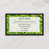 庭園の専門家や自然デザイナービジネス向け  名刺 (裏面)