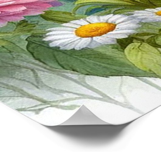 庭園の歩道の風景1 ポスター (角)