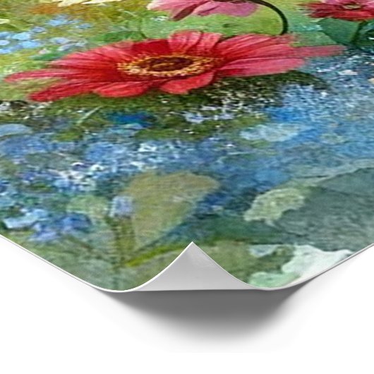 庭園の歩道の風景2 ポスター (角)