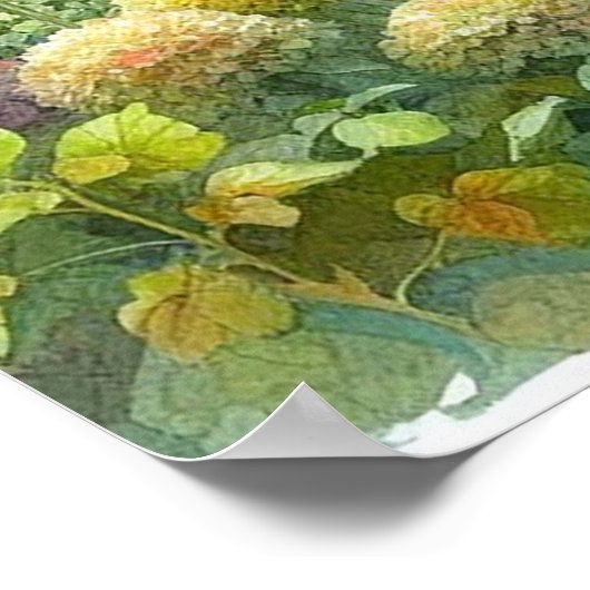 庭園の歩道の風景3 ポスター (角)