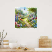 庭園の歩道の風景4 ポスター (キッチン)