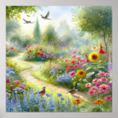 庭園の歩道の風景5 ポスター (正面)