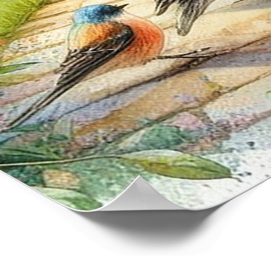 庭園の歩道の風景7 ポスター (角)