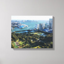 庭園の空中観日本の光 キャンバスプリント