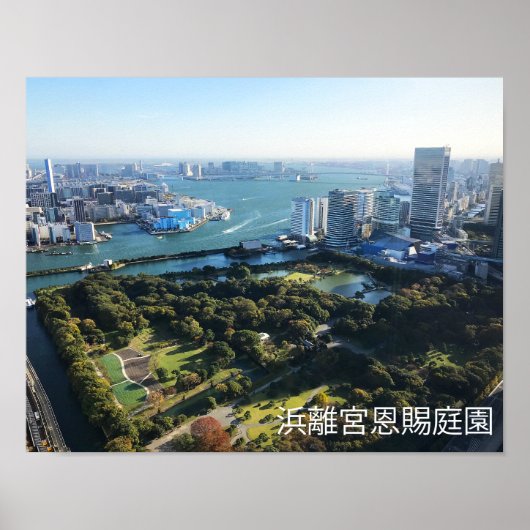 庭園の空中観日本の光 ポスター (正面)