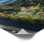 庭園の空中観日本の光 ポスター (角)