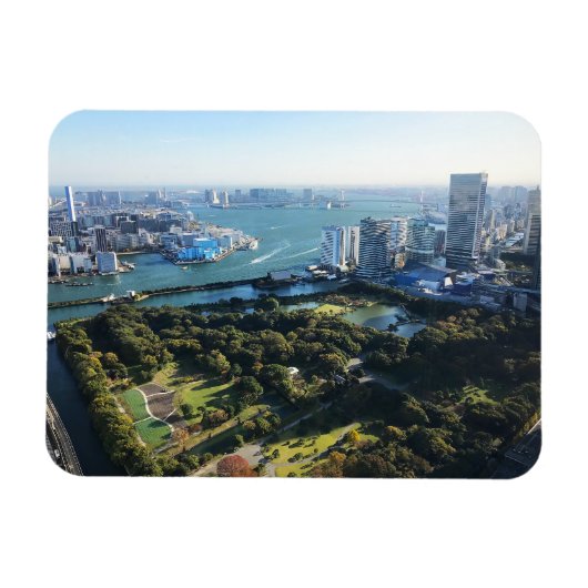 庭園の空中観日本の光 マグネット (横)