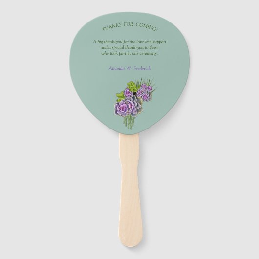 庭園の結婚式は多肉岩 ハンドファン (裏面)