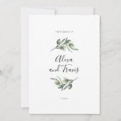 庭園の結婚式イタリアン招待状 招待状 (裏面)