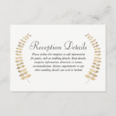 庭園の結婚式ゴールデンリーフリース披露宴 エンクロージャーカード (正面)