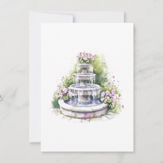 庭園の結婚式サンキューカード サンキューカード (裏面)