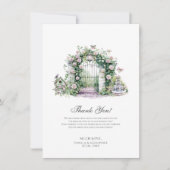 庭園の結婚式サンキューカード サンキューカード (正面)