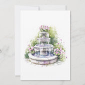 庭園の結婚式パーティーフローラガーデンドア 招待状 (裏面)