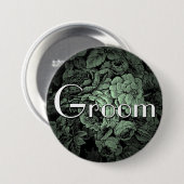 庭園の結婚式ボタン：グルーミング 缶バッジ (正面&裏面)