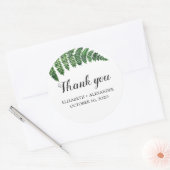 庭園の結婚式感謝していが君を助ける森のグリーンシダ ラウンドシール (封筒)