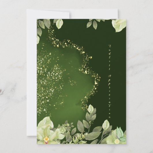 庭園の結婚式招待状 招待状 (裏面)