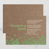 庭園の結婚式招待状 招待状 (正面/裏面)