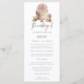 庭園の結婚式水色 メニュー (正面)