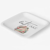 庭園の結婚式食べケーキ ペーパープレート (傾斜あり)