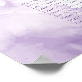 庭園の結婚式20結婚表の座席表 ポスター (角)