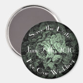 庭園の結婚式：日付マグネットの保存 マグネット (正面/裏面)