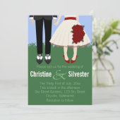 庭園の結婚式、5時間36結婚日 招待状 (スタンド正面)