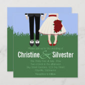 庭園の結婚式, 5.25 x 5.25結婚' 招待状 (正面/裏面)