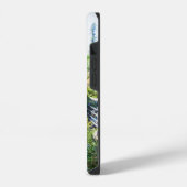 庭園の美しい春の日本の風景 iPhoneケース (左側面)