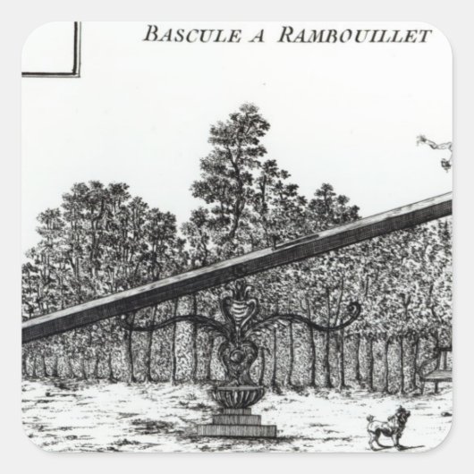 庭園はランブイエで見た、'詳細デN スクエアシール (正面)