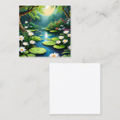 庭園は静かな場所で、瞑想に最適 スクエア名刺 (正面/裏面)