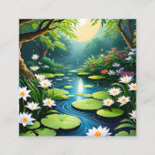 庭園は静かな場所で、瞑想に最適 スクエア名刺 (正面)