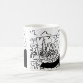 庭園デザイナーイラスト入りコーヒーマグ コーヒーマグカップ (正面右)