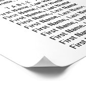 庭園バラフローラ9台結婚の座席表 ポスター (角)