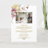 庭園バラ写真追悼行事 カード (裏面)