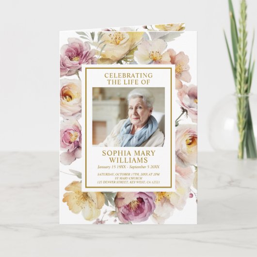 庭園バラ写真追悼行事 カード (正面)