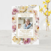 庭園バラ写真追悼行事 カード (黄色い花)