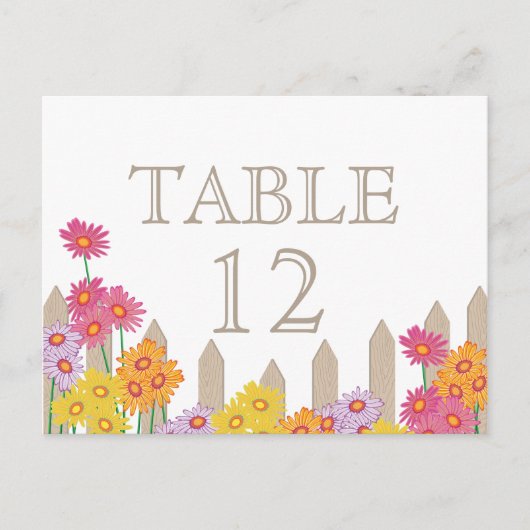 庭園パーティー収集テーブルカード ポストカード (正面)