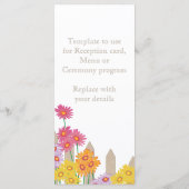 庭園パーティー収集プログラムラックカード プログラム (裏面)