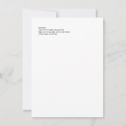 庭園パーティー紙ランタン招待状4.5 x 6.25 招待状 (裏面)