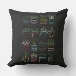 庭園パーティー(ポットと花) クッション