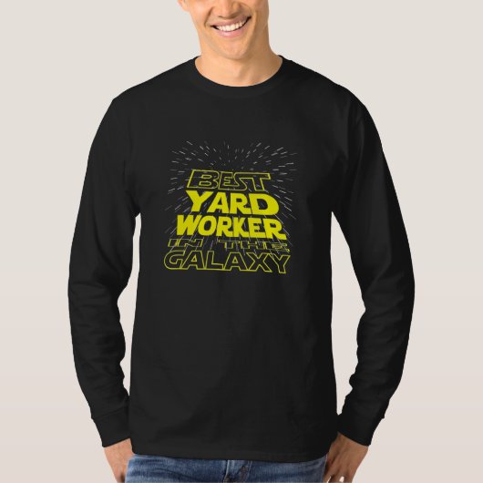 庭園作業員 かっこいい銀河の仕事 Tシャツ (正面)