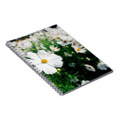 庭園内に咲く美しい白いコスモスの花 ノートブック (右側)