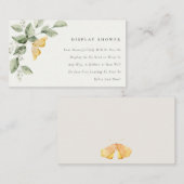 庭園動物蝶ディスプレイシャワー赤ちゃんシャワー エンクロージャーカード (正面/裏面)